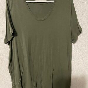 a.n.a Dark Olive Short Sleeve Tee